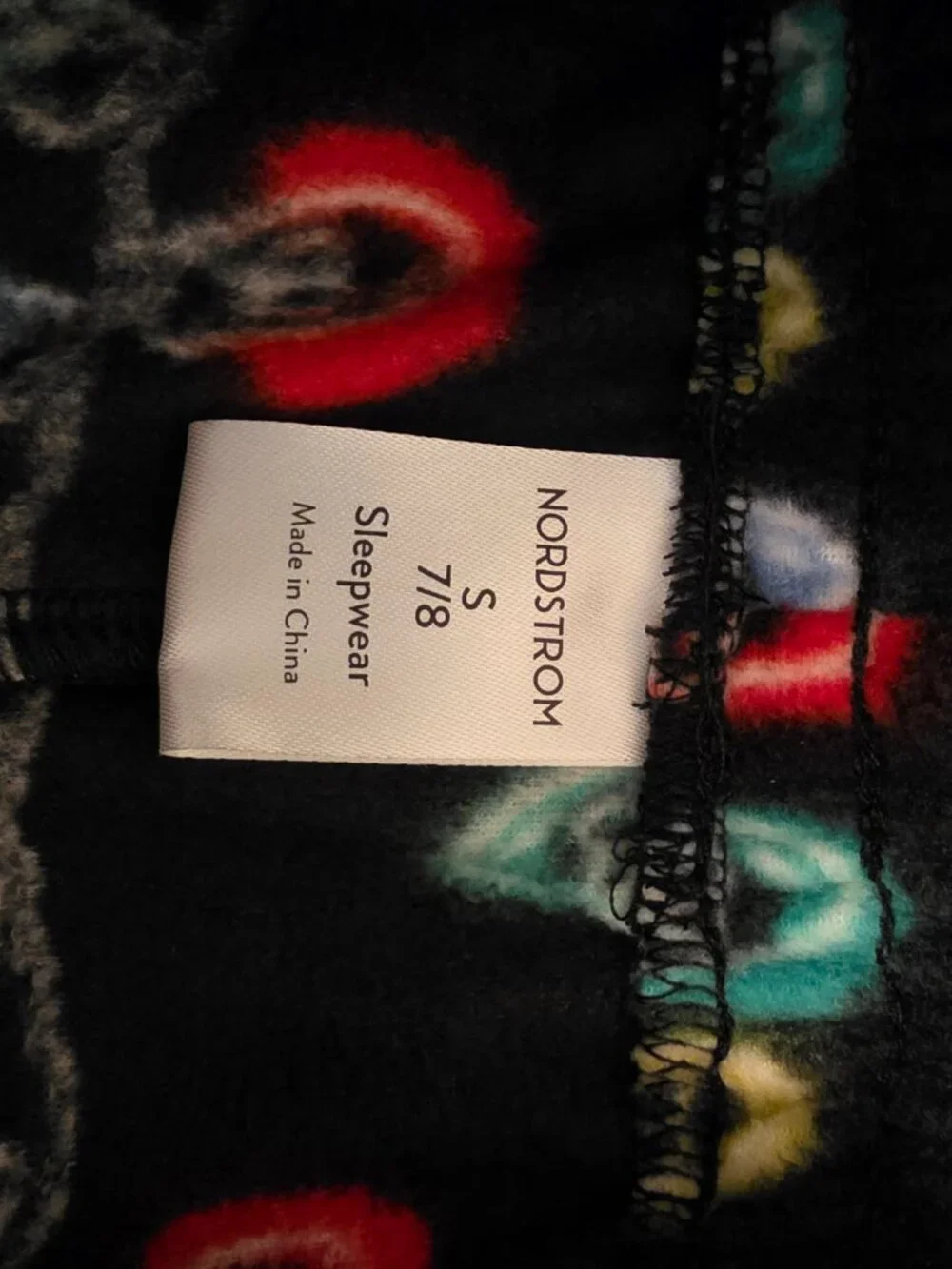 Nordstrom Boys Christmas Light Pajama Pants NWT 7/8 Fuzzy Flannel